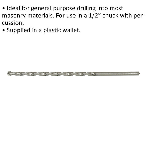 Loops 5 x 150mm Rotary Impact Drill Bit - Straight Shank - Masonry Material Drill 1