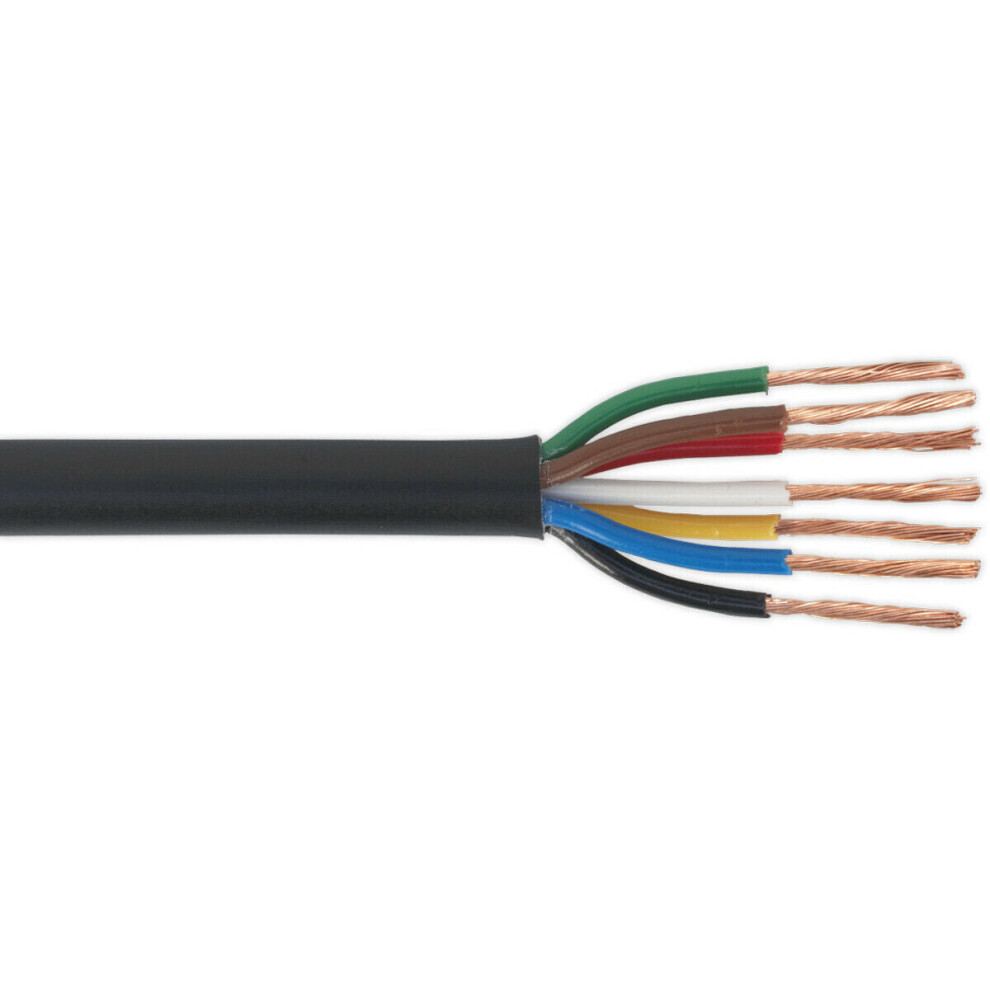 14A Thin Wall Automotive Cable - 30 Metres - Seven Core 24/0.20Mm - Black 5056524238776