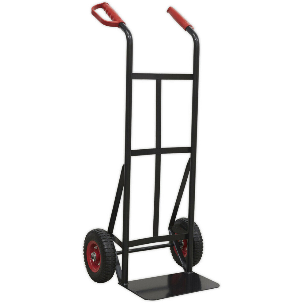 200kg Heavy-Duty Sack Truck PU Tyres - D-Shaped Handgrips - Steel Construction