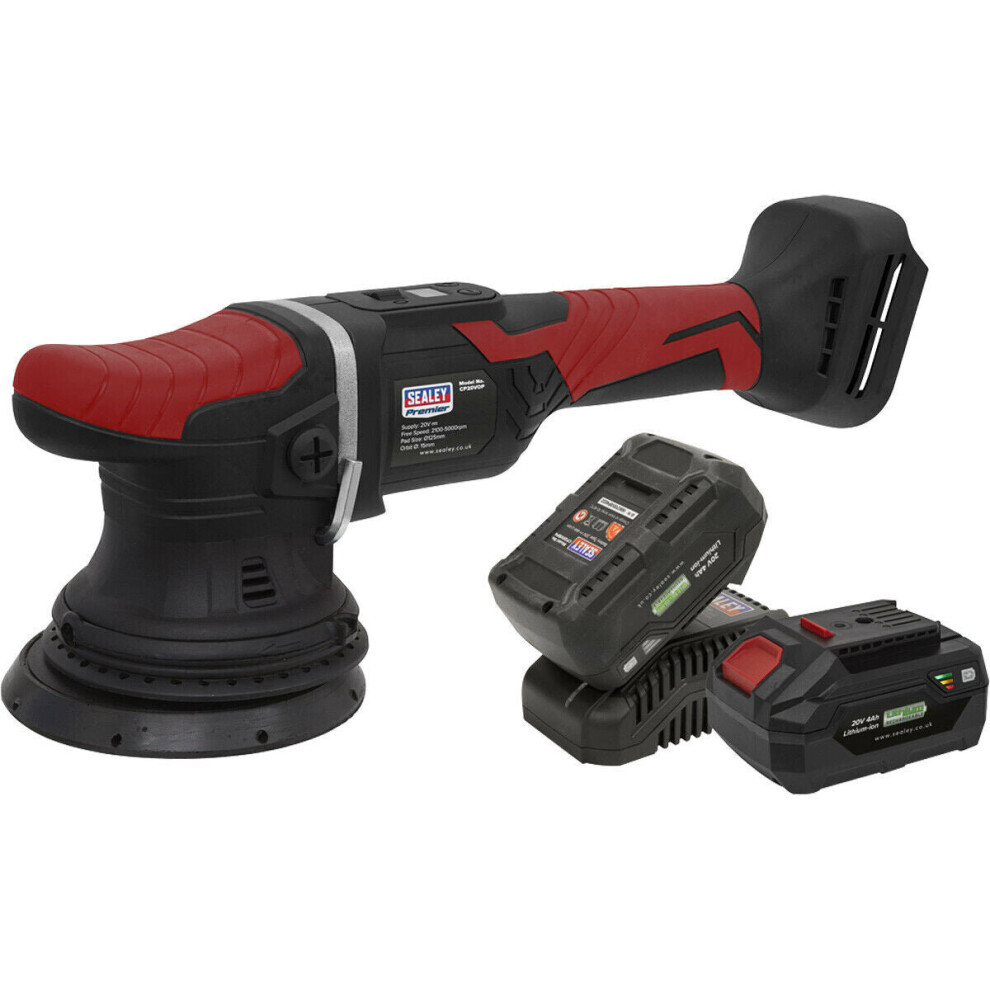 20V Cordless Orbital Polisher Kit - 125mm Pad - Includes 2 Batteries & Charger