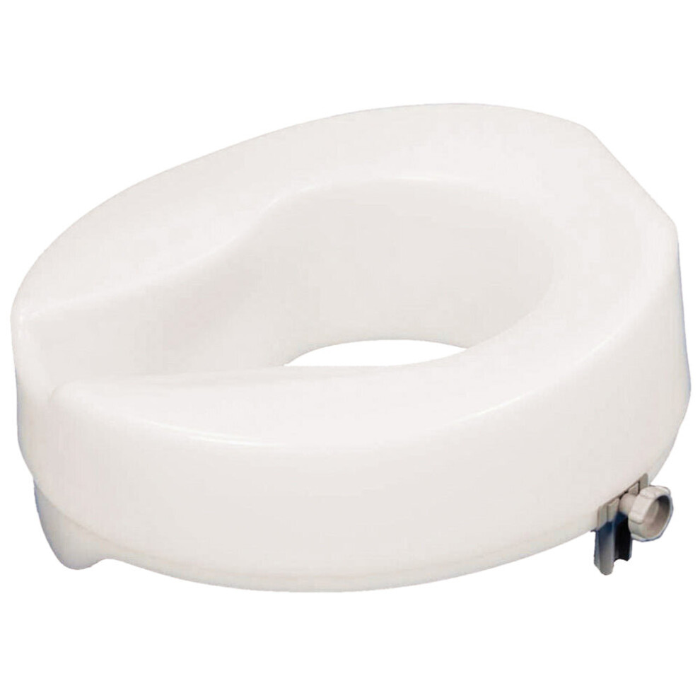 Aidapt Easy Fit Raised Plastic Toilet Seat - Raised 2 Inches - Anti Bacterial Finish