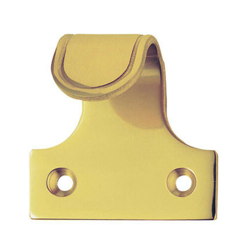 Loops Sash Window Lift Handle 53 x 52mm 33mm Fixing Centres Polished Brass 1