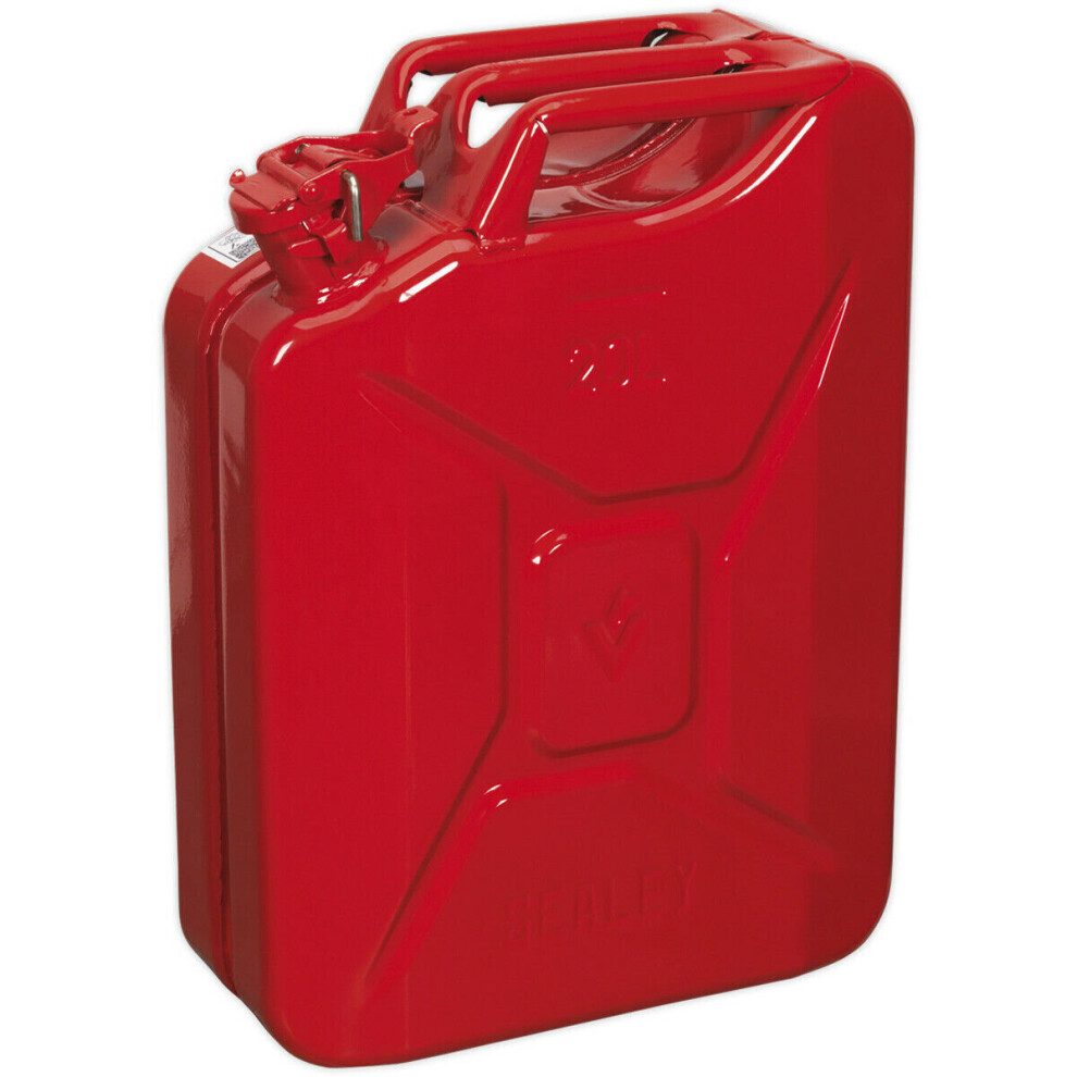 20 Litre Jerry Can - Leak-Proof Bayonet Closure - Fuel Resistant Lining - Red