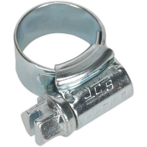 Loops 30 PACK Zinc Plated Hose Clip - 9.5 to 12mm Diameter - External Pressed Threads