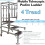 Loops 4 Tread Mobile Telescopic Podium Step Ladder 1.2m Tall Work Platform Safety Cage 2