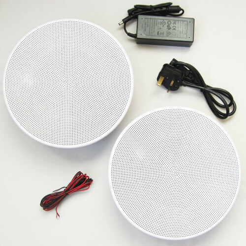 Loops Active Bluetooth Ceiling Speaker Kit 6.5 100W Moisture Resistant Bathroom Audio 2