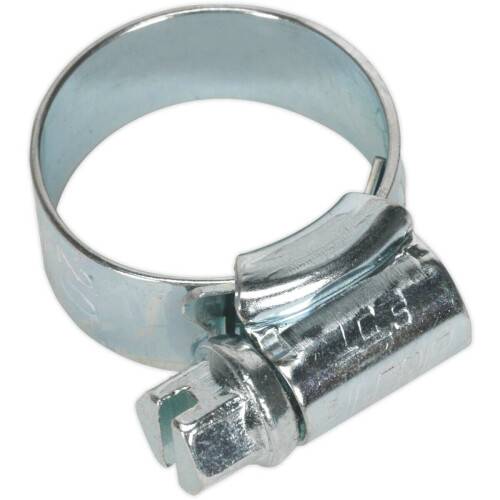 Loops 30 PACK Zinc Plated Hose Clip - 13 to 20mm Diameter - External Pressed Threads