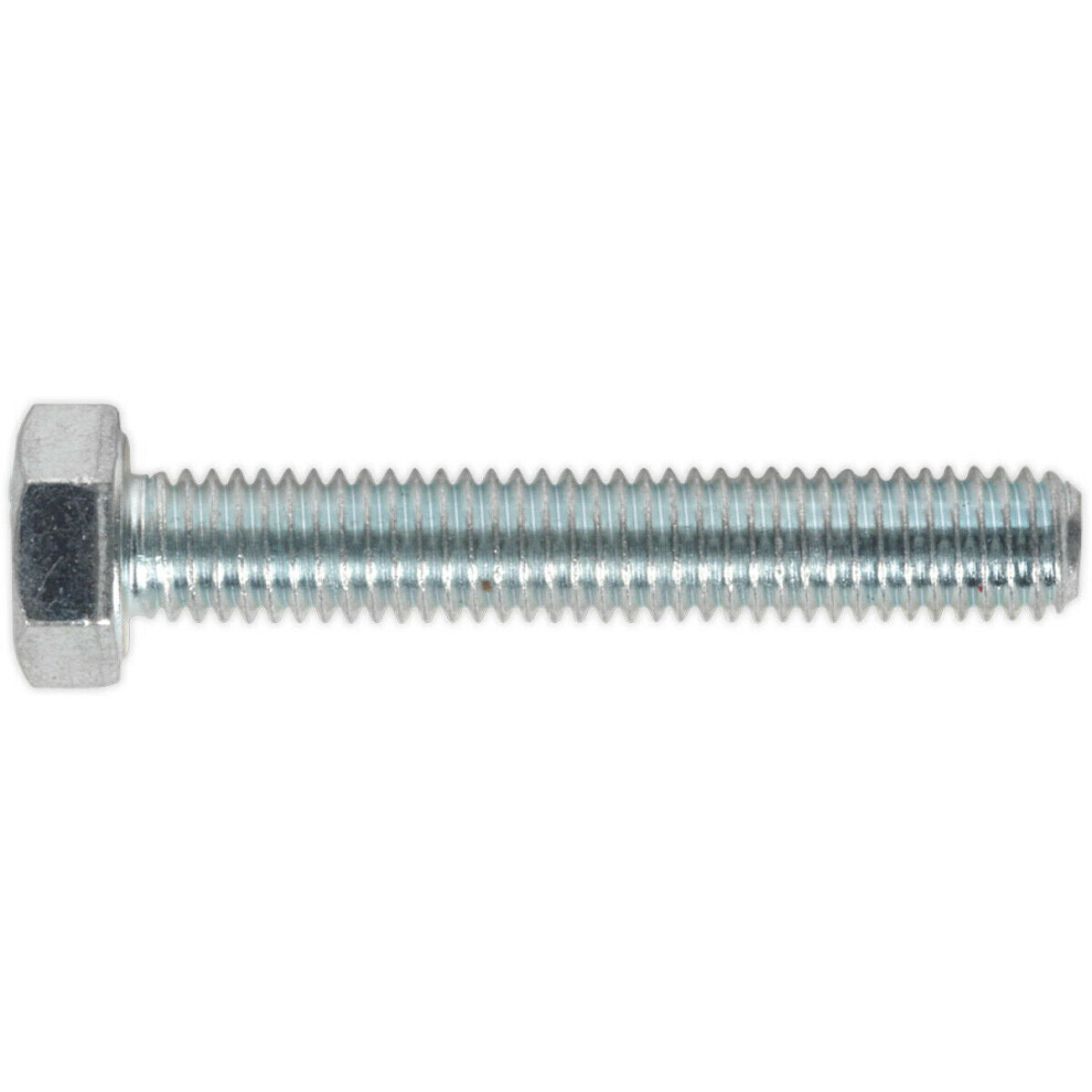 50 PACK HT Setscrew - M5 x 30mm - Grade 8.8 Zinc - Fully Threaded - DIN 933