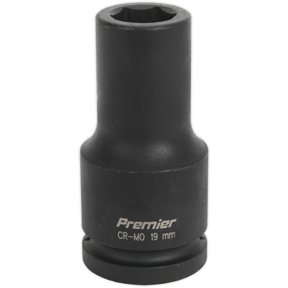19mm Forged Deep Impact Socket - 3/4 Inch Sq Drive - Chromoly Wrench Socket