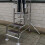 Loops 4 Tread Mobile Telescopic Podium Step Ladder 1.2m Tall Work Platform Safety Cage 3