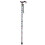 Loops Deluxe Ambidextrous Walking Cane - 10 Height Settings - Black Floral Pattern 4