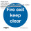 Loops 1x FIRE EXIT KEEP CLEAR Health & Safety Sign - Rigid Plastic 200 x 200mm Warning 2