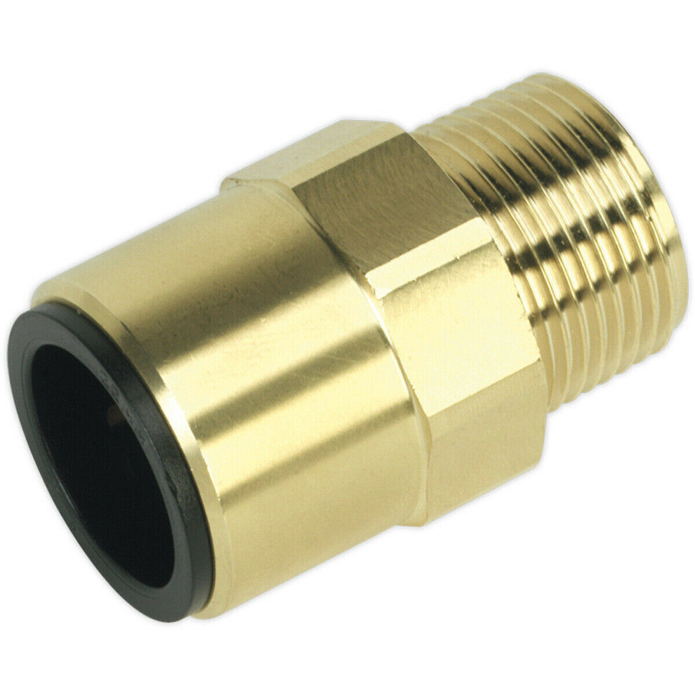 22Mm X 3/4" Bspt Brass Straight Adapter - Air Supply Ring Main Pipe Male Thread 5056524265741