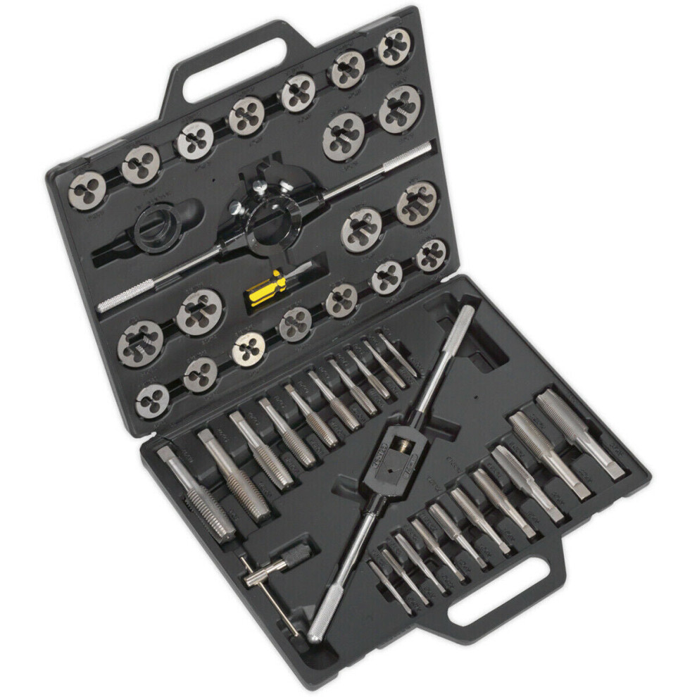 45Pc Imperial Tap & Split Die Set - 1/4" To 1" - Manual Bar & Socket Threading