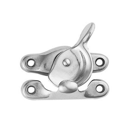 Loops Fitch Pattern Sash Window Fastener 49mm Fixing Centres Satin Chrome 1