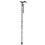 Loops Deluxe Ambidextrous Walking Cane - 10 Height Settings - Black Floral Pattern 1