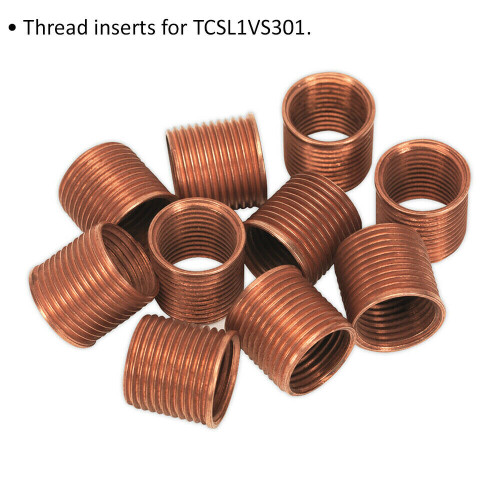 Loops 10 PACK 15mm Thread Inserts - M14 x 1.25mm - Suitable for ys10921 Repair Kit 1