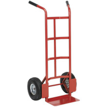 200kg Heavy Duty Sack Truck & 250mm Pneumatic Tyres - Deep Foot For Larger Boxes