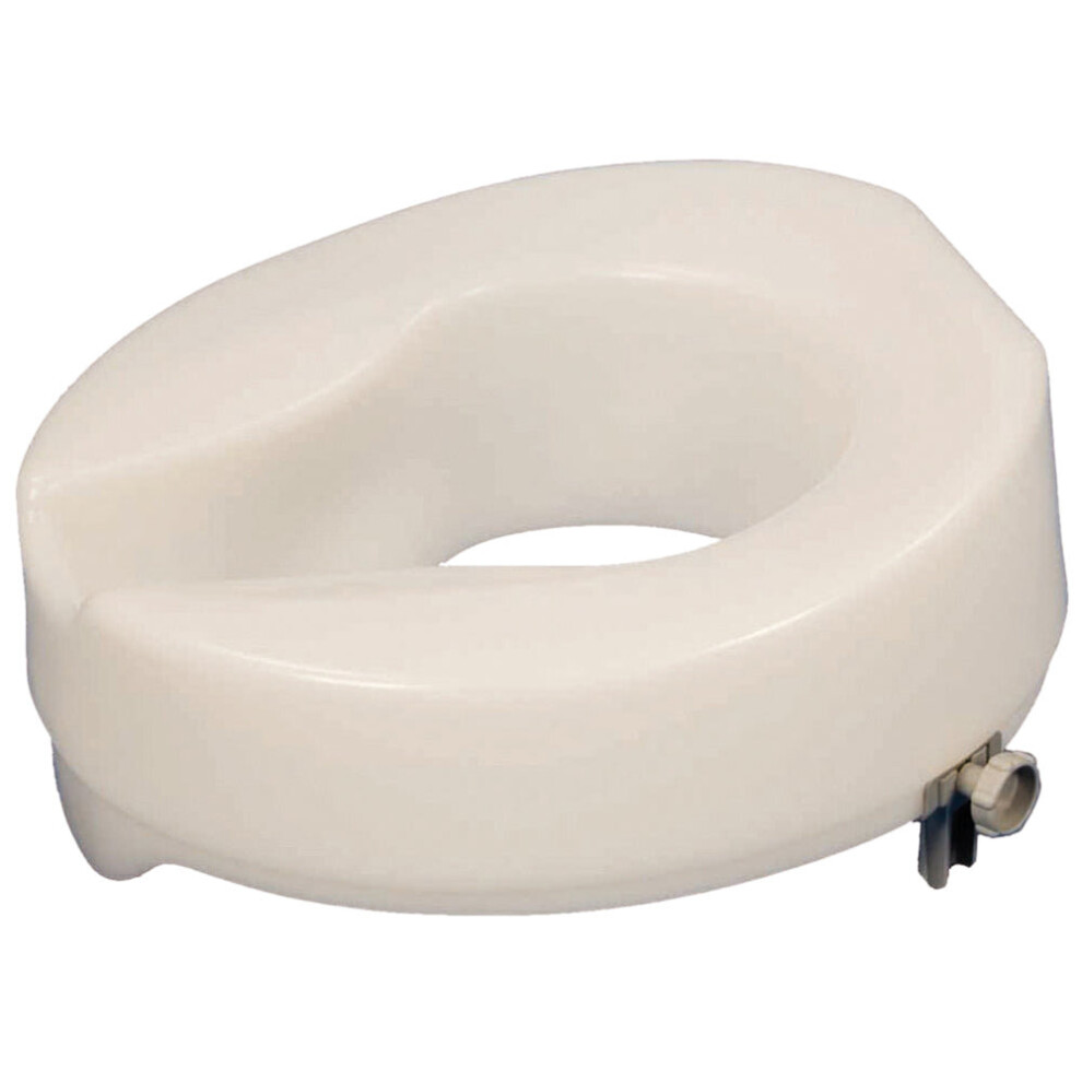 Easy Fit Raised Plastic Toilet Seat - Raised 6 Inches - Anti Bacterial Finish