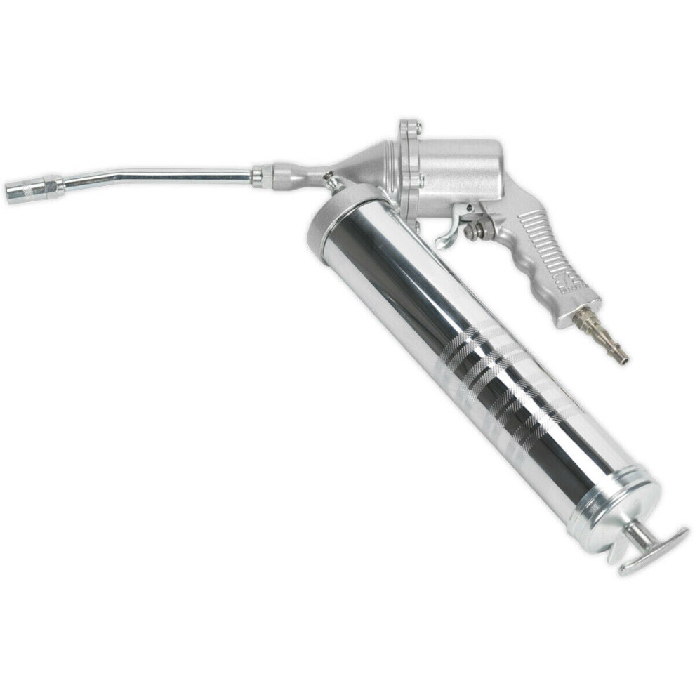 Air Operated Pistol Type Grease Gun - Continuous Flow - Rigid Delivery Tube