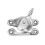 Loops Fitch Pattern Sash Window Fastener 49mm Fixing Centres Satin Chrome 4