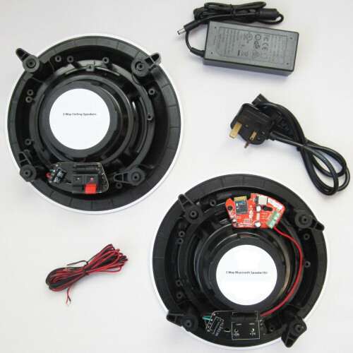 Loops Active Bluetooth Ceiling Speaker Kit 5.25" 80W Moisture Resistant Bathroom Audio 2