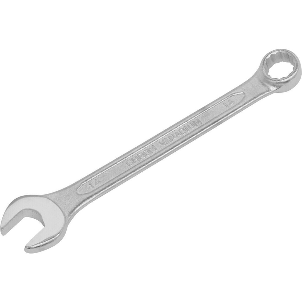 14Mm Combination Spanner - Fully Polished Heads - Chrome Vanadium Steel 5056581902801
