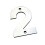 Loops 100mm Front Door Numerals '2' 81mm Fixing Centres Bright Stainless Steel 4