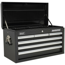 660 x 315 x 375mm BLACK 6 Drawer Topchest Tool Chest Lockable Storage Cabinet