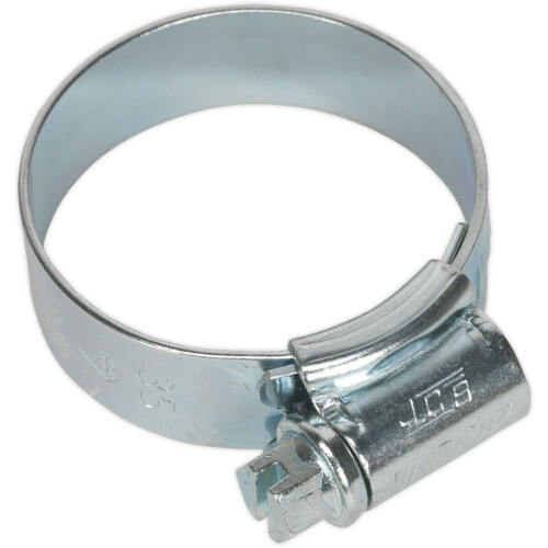 Loops 20 PACK Zinc Plated Hose Clip - 25 to 35mm Diameter - External Pressed Threads 2