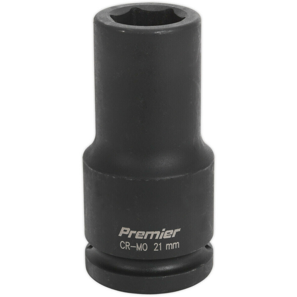 21mm Forged Deep Impact Socket - 3/4 Inch Sq Drive - Chromoly Wrench Socket