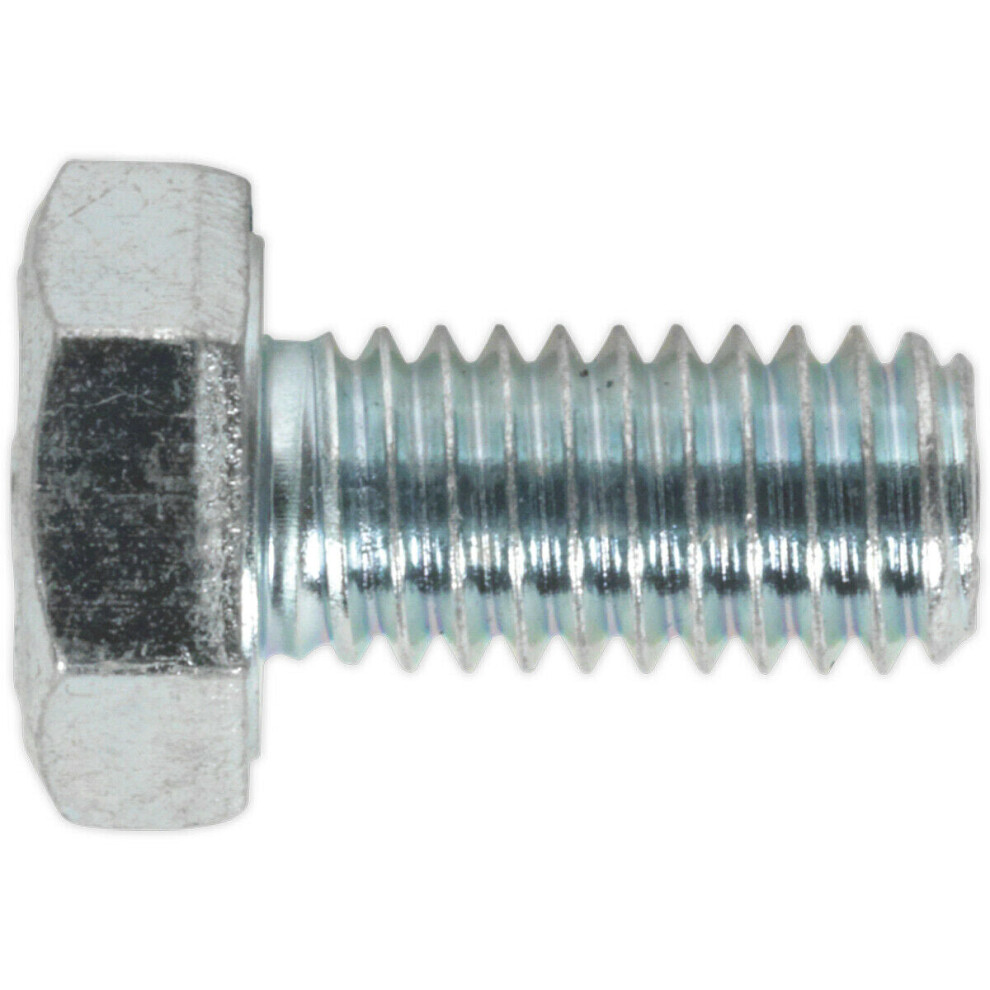 50 PACK HT Setscrew - M6 x 12mm - Grade 8.8 Zinc - Fully Threaded - DIN 933