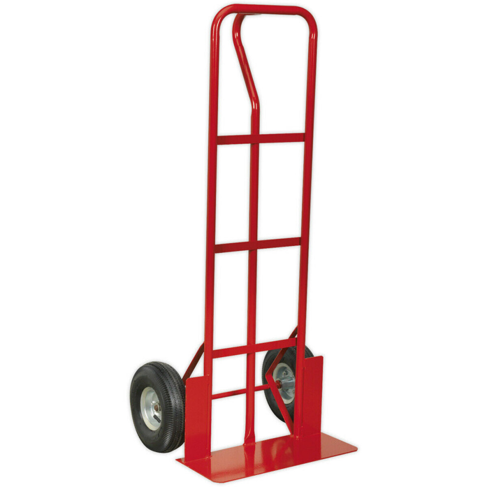 250kg Heavy Duty Sack Truck & 250mm Pneumatic Tyres - Deep Foot For Larger Boxes