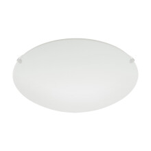 Wall Flush Ceiling Light Colour White Shade White Satin Glass Bulb E27 1x60W