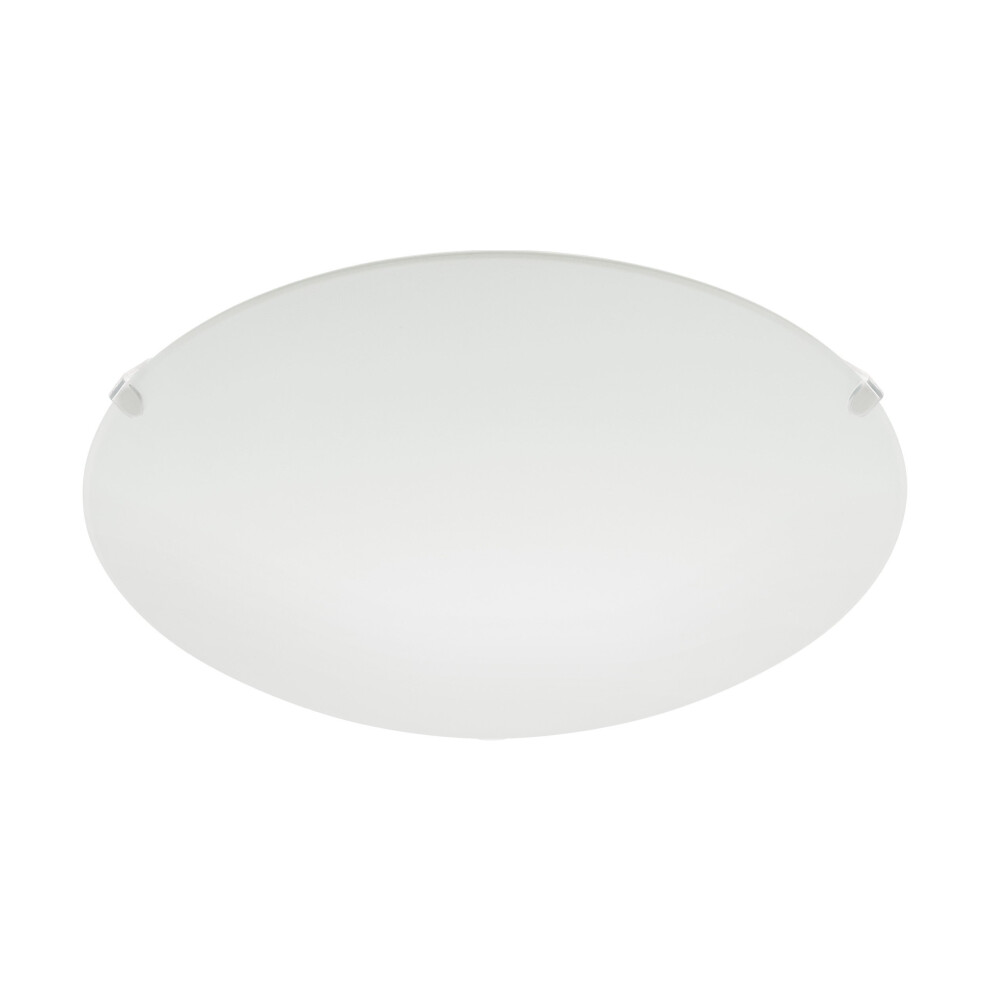 Loops Wall Flush Ceiling Colour Shade Satin Glass Bulb E27 1X60w Light/White