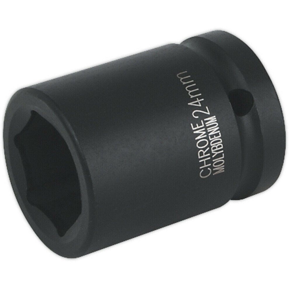 24Mm Forged Impact Socket - 3/4 Inch Sq Drive - Chromoly Impact Wrench Socket 5056524282694
