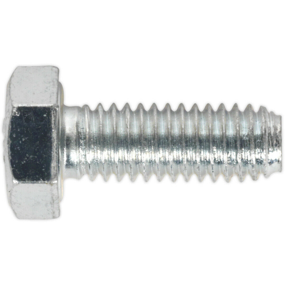 50 PACK HT Setscrew - M6 x 16mm - Grade 8.8 Zinc - Fully Threaded - DIN 933