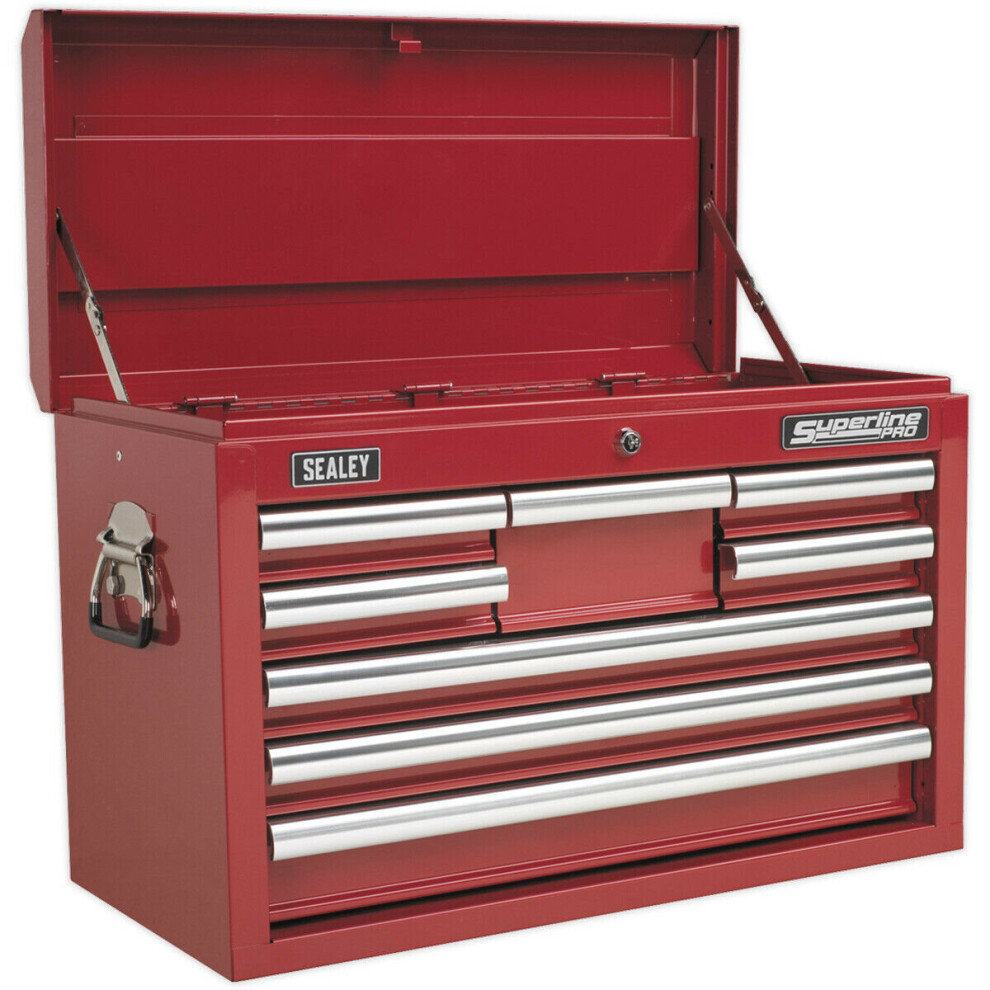 Loops 660 X 315 X 430Mm Red 8 Drawer Topchest Tool Chest Lockable Storage Unit Cabinet