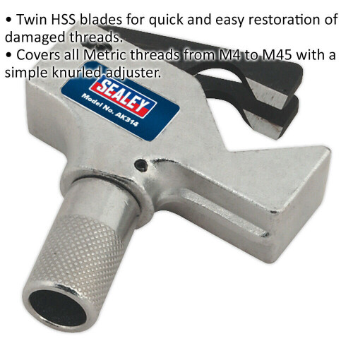 Loops M4 to M45 Adjustable Screw / Bolt Thread Restorer Tool - Repair Damaged Threads 1