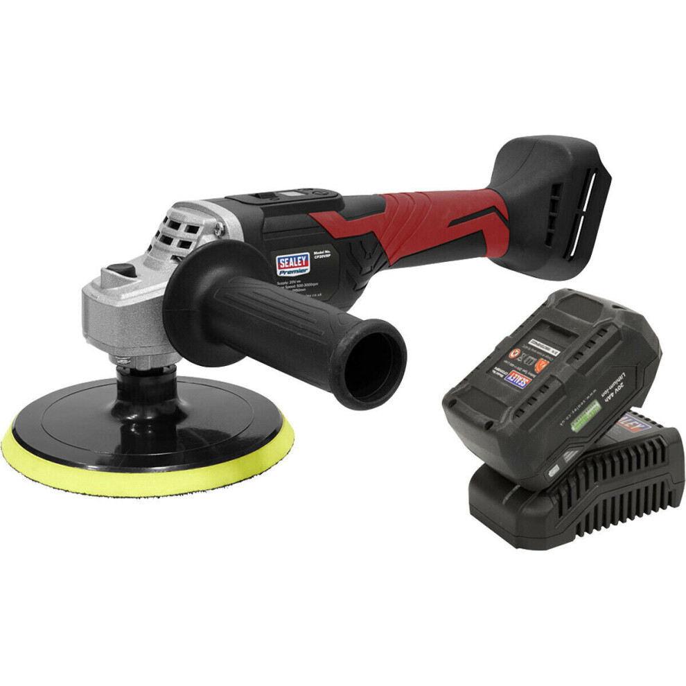 Loops 20V Cordless Rotary Polisher Kit - 150Mm Pad - Includes Battery & Charger - Bag