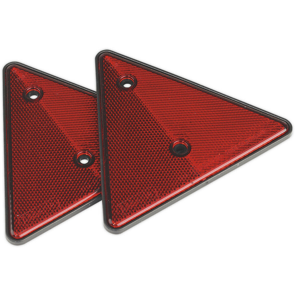 2 Pack Reflective Rear Triangle - E-Approved - Screw On Vehicle Reflector Red 5056581931818