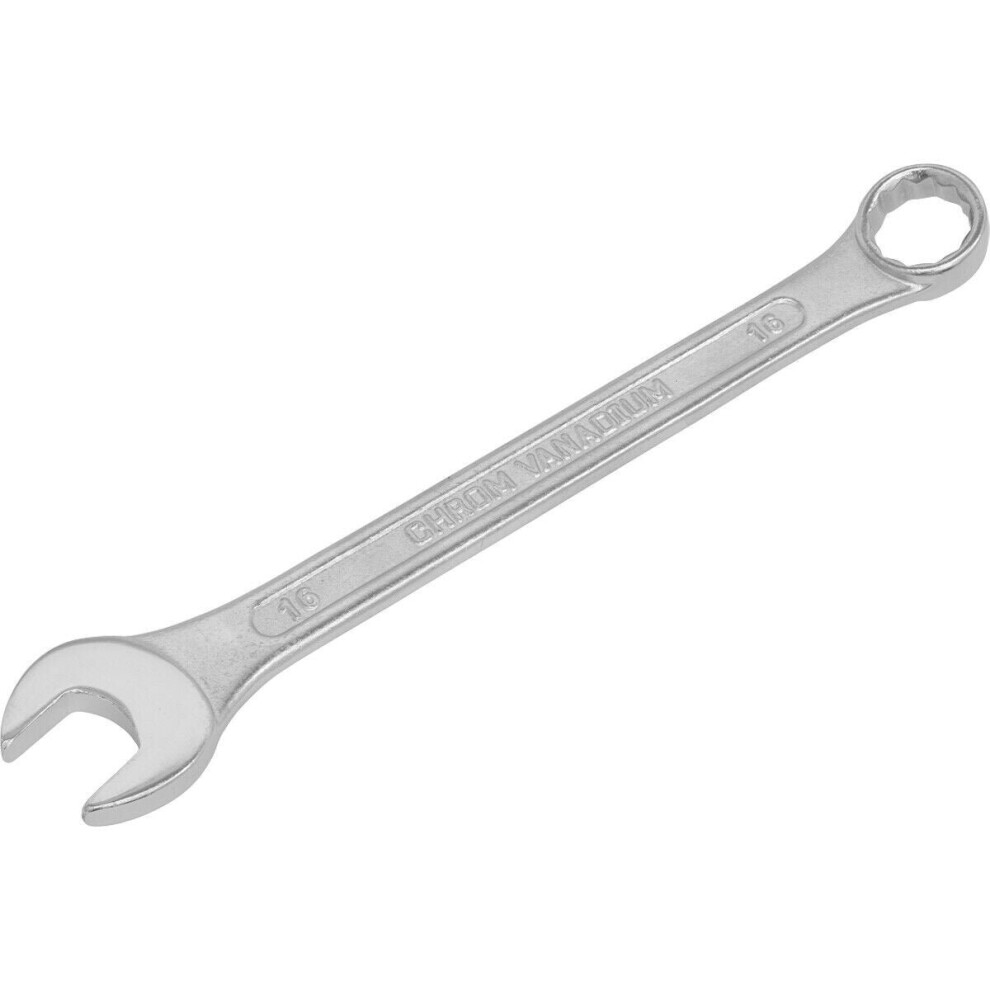 16mm Combination Spanner - Fully Polished Heads - Chrome Vanadium Steel