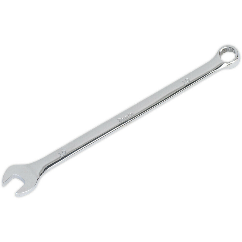 10mm X 189mm Extra Long Combination Spanner - Chrome Vanadium Steel Nut Wrench