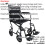 Loops Lightweight Steel Compact Attendant Propelled Transit Wheelchair - Hammered Grey 2