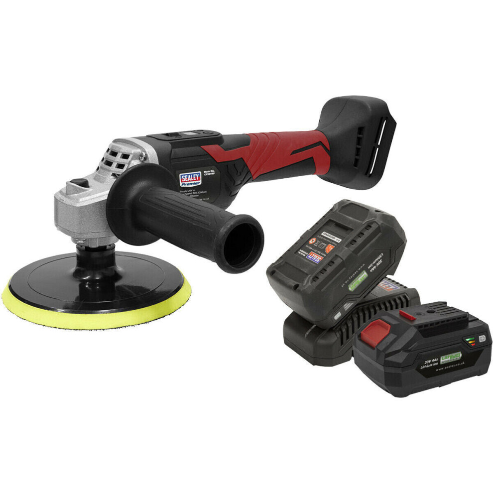 20V Cordless Rotary Polisher Kit - 150mm Pad - Includes 2 Batteries & Charger