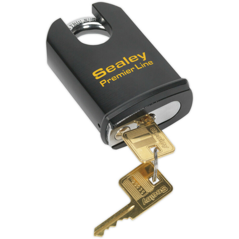 61mm Anti-Drill SHORUDED Padlock 11mm Hardened Steel Shackle 2 Key Weatherproof