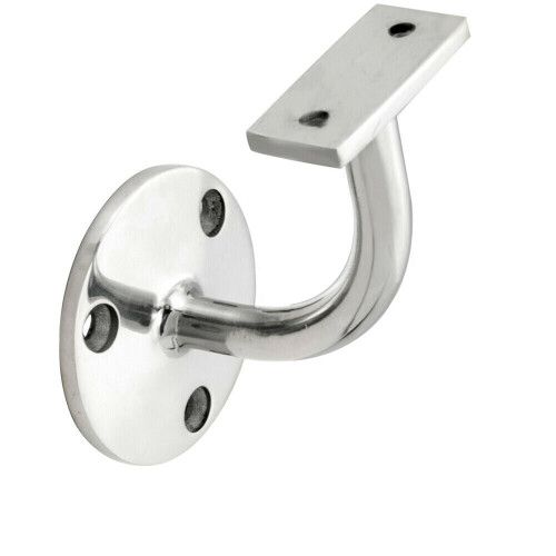 Loops Heavyweight Handrail Bannister Bracket 80mm Projection Polished Chrome 1