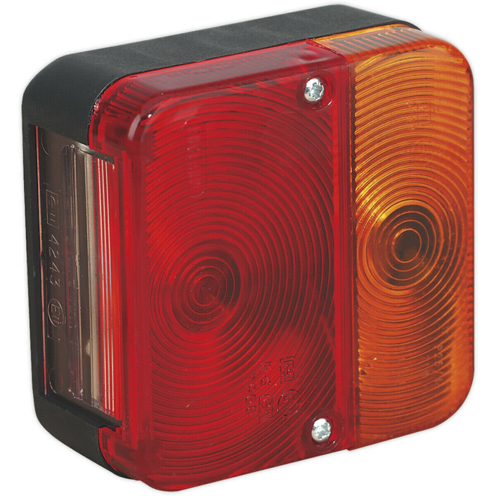 12V Rear Square Lamp Cluster - 4 Function - E-Approved - Stop Tail Indicator