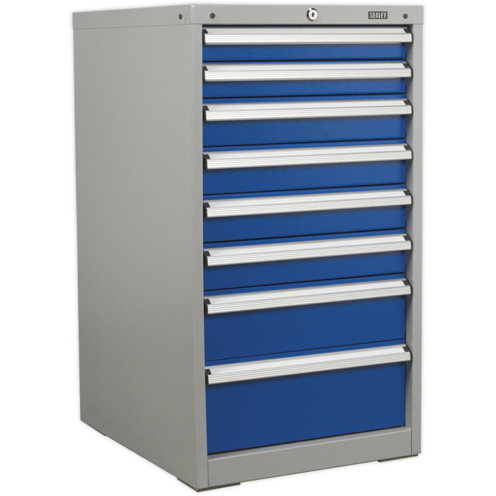 8 Drawer Industrial Cabinet - Heavy Duty Drawer Slides - High Quality Lock