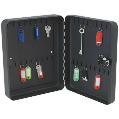 Loops Wall Mounted Locking Mini Key Cabinet Safe - 36 Key Capacity 3 Digit Combination 2